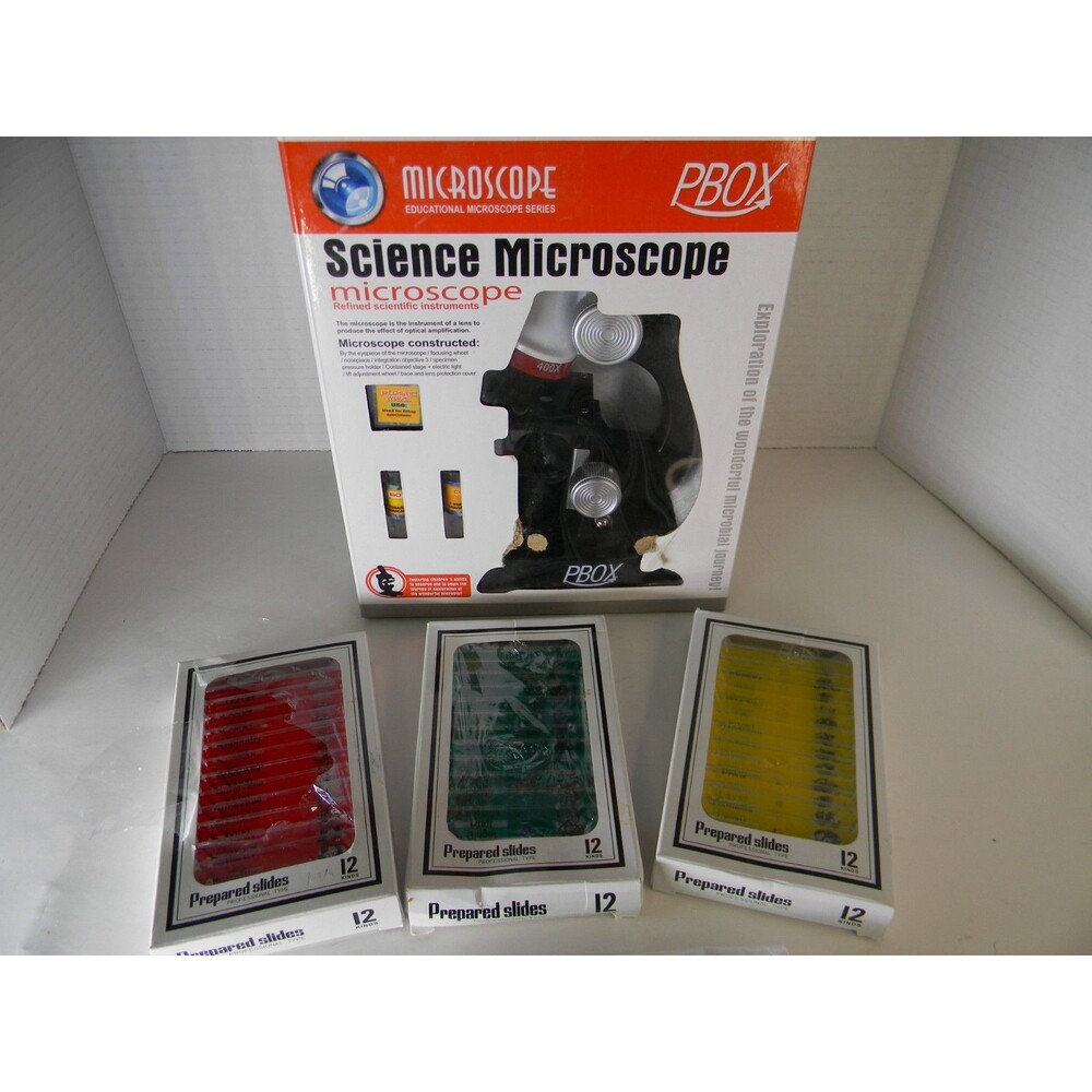 Science Microscope PBOX Prepared Slindes Insects Flowers Veggies Homeschool
